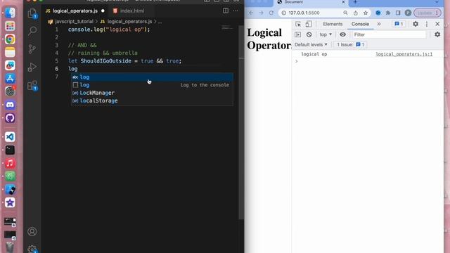 Mastering Javascript Operators Part 3 | Logical Operators In Javscript