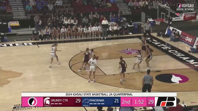 2024 IGHSAU State Basketball 2A Quarterfinal: Grundy Center vs Panorama смотреть онлайн
