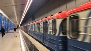 // Перегонка метропоезда "Номерной" в депо "Солнцево". //