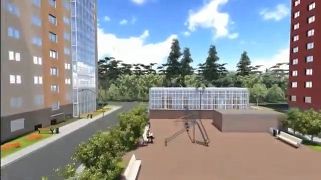 Жилой комплекс.Визуализация в Lumion 3 смотреть онлайн