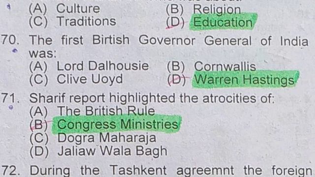 PPSCFPSC and One Test PreparationPart 29