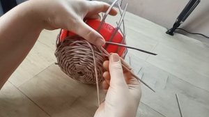 Горшочек из бумажной лозы. Узор КРЕСТИКИ на нечётном количестве стоек.