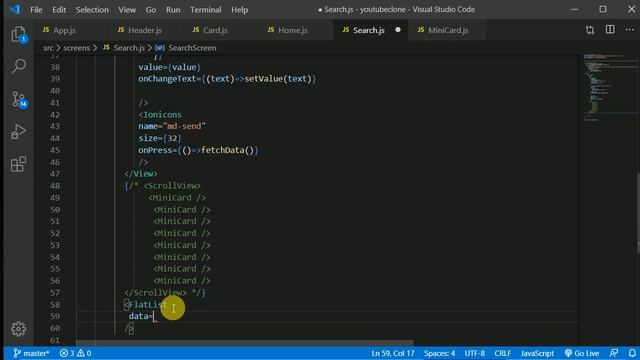 #5 - Making use of YouTube API | YouTube clone | React Native tutorial смотреть онлайн