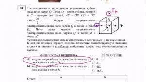 ЕГЭ физика В4.Заряд на кубе. Видео урок