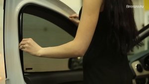 Установка каркасных автомобильных шторок Brenzo  (Видео №1)