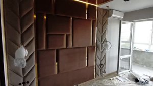 Мягкие стеновые панели в спальне