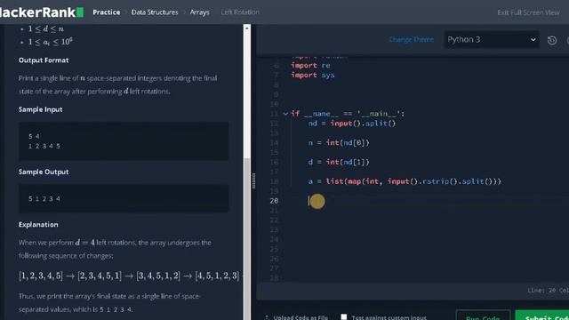 104 - Left Rotation | Arrays | Hackerrank Solution | Python