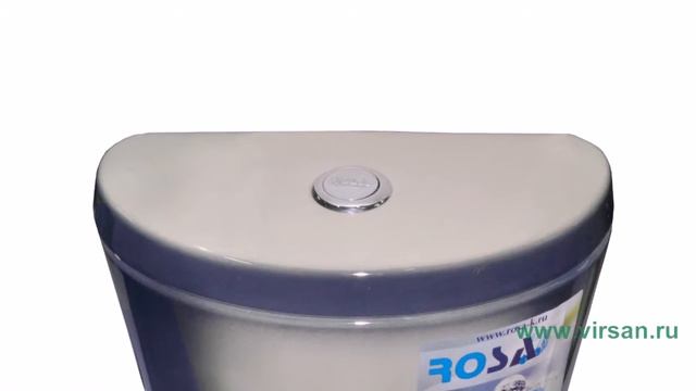 Унитаз-компакт ROSA "ЭЛЕГАНТ" цвет синий декор смотреть онлайн