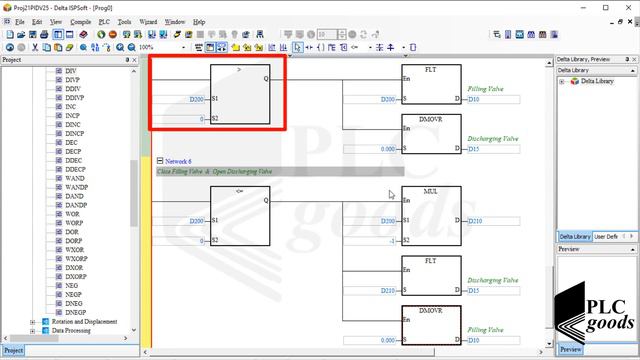Delta DVP PLC ISPSoft & WPLSoft | implementing PID instructions to fill a tank in Factory IO