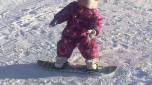 Маленькая сноубордистка