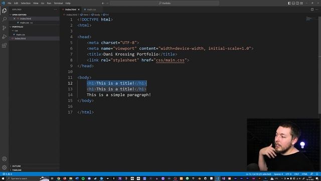 4 | TITLES & PARAGRAPHS IN HTML | 2023 | Learn HTML and CSS Full Course for Beginners