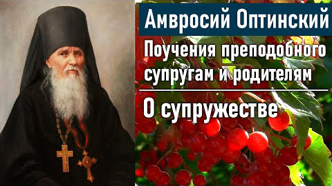 О супружестве. Поучения преподобного Амвросия Оптинского супругам и родителям