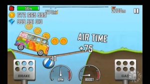 Максимально прокаченный Фургон Хиппи в Hill Climb Racing