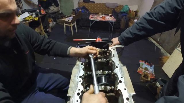 установка коленвала lexus 5.7 двигатель 3UR-FE смотреть онлайн