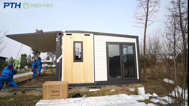 PrefabX SPD-43㎡:8h quick installation prefabricated house installation process смотреть онлайн