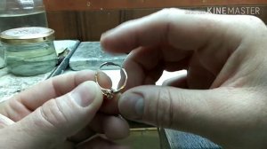 Увеличение на два размера золотого кольца с камнями цирконий ®️ #goldenartjeweler