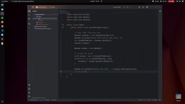 Selection Sort - DSA ( Java )