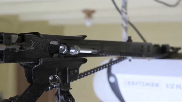 How to repair Garage Door opener loose chain - fix gear stuck adjust open close off track up down смотреть онлайн