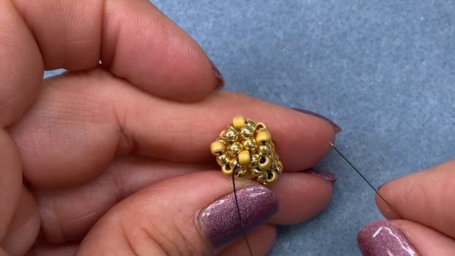 BEADED CROSS How to make a handmade cross with seed beads and 3mm beads using cubic pondo stitch смотреть онлайн