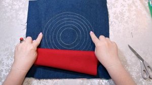Новая отличная и бюджетная идея для шитья из остатков ткани. Что сделать из  джинсов и лоскутов.DIY.
