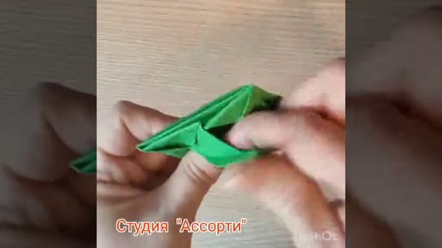 Объемная открытка к Дню Победы с элементами оригами