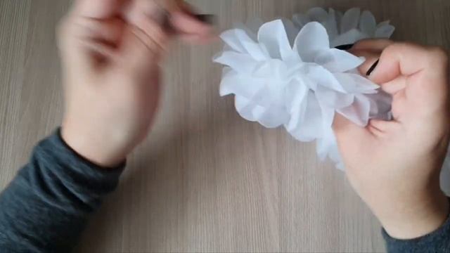 20 минут и пара пышных бантиков готова! Банты из шифоновой ленты в складку / канзаши мк / #beadpark