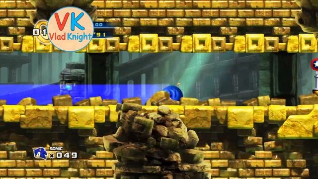 Sonic the Hedgehog 4: Episode 1. Chapter 3. Lost labyrinth zone. Соник в лабиринте! 3 зона! смотреть онлайн