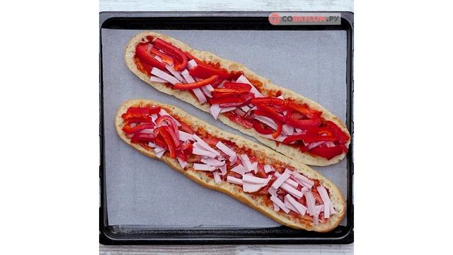 Пицца из багета - Рецепты от Со Вкусом смотреть онлайн