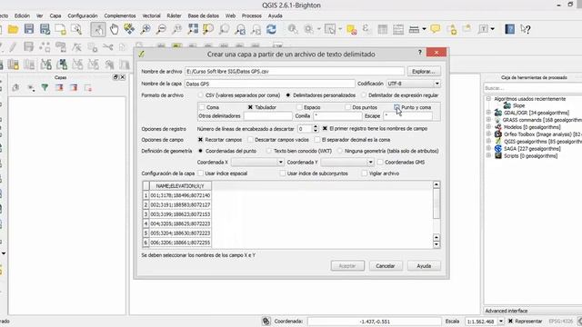 Importar datos GPS desde excel a QGIS смотреть онлайн