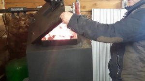 Полная загрузка котла Неделька КО-60