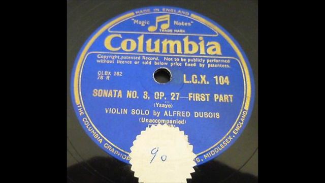 Alfred Dubois Plays Ysaye Sonata # 3 Ballade Dedicated to George Enescu смотреть онлайн