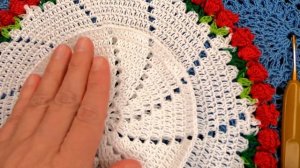 Салфетка " Бутоны РОЗ ", Вязание КРЮЧКОМ по схеме , crochet doily ( узор №428)