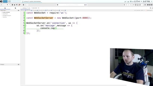 WebSocket Node.js пример работы смотреть онлайн