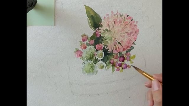 Начало букета Полевые цветы. The beginning of new bouquet Wildflowers. смотреть онлайн