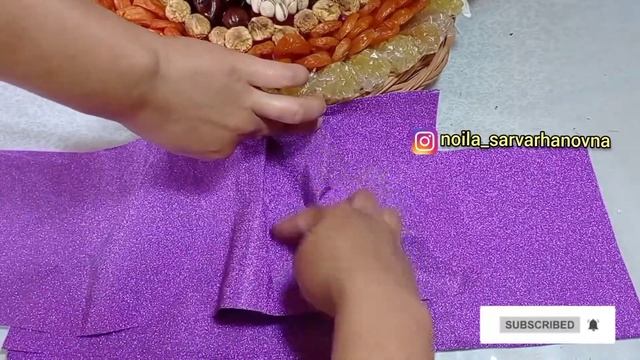 Оформление корзины для корзины с сухофруктами.Курук мевалардан ясалган корзинага безак бериш смотреть онлайн