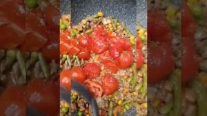 Макароны с мясом и овощи замороженные