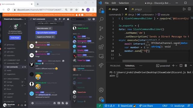 Making a Discord Bot with Discord.js (Part 15: Direct Message)