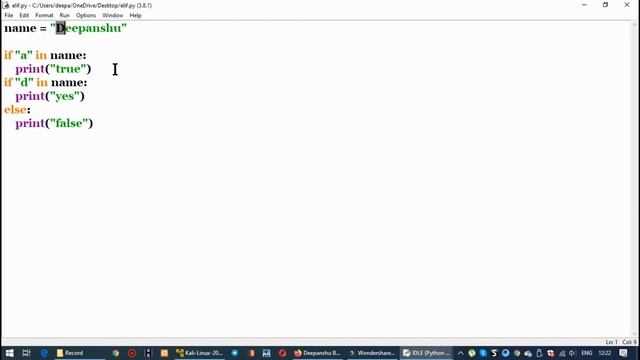 If-Elif-Else Statement Python | Python For Beginners | Python 3 | Python Tutorial In Hindi