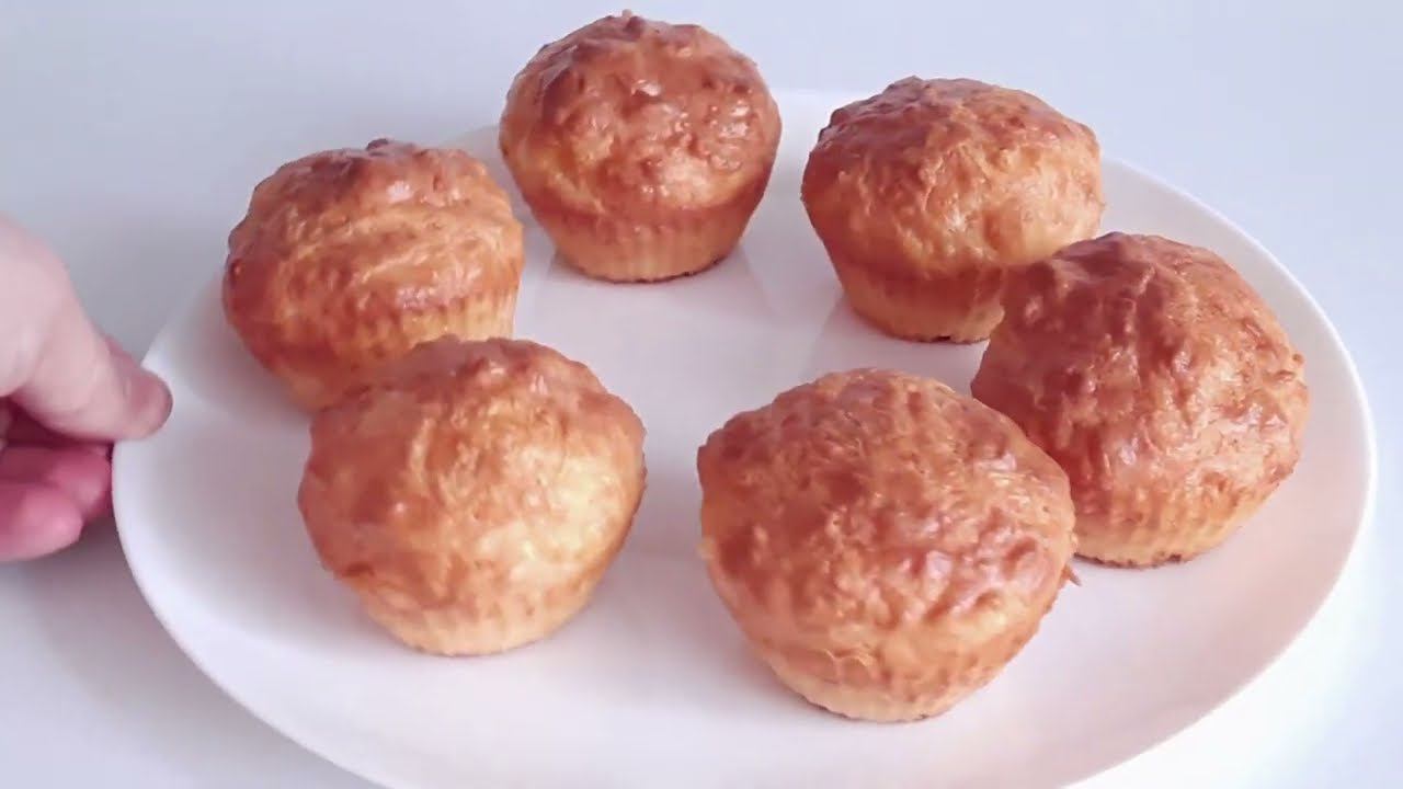 Сытные СЫРНЫЕ КЕКСЫ на завтрак и перекус. Выпечка без сахара. смотреть онлайн