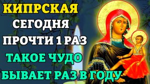 Сегодня ЭТА МОЛИТВА БЕСЦЕННА! ТАКОЕ ЧУДО БЫВАЕТ РАЗ В ГОДУ! Кипрская икона Богородицы. Православие