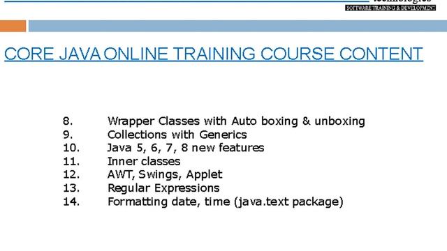 Core Java Online Training In India Course Content-Java Online Training смотреть онлайн