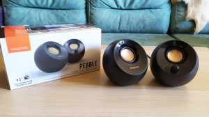 Creative PEBBLE Отличные настольные USB колонки для ПК, смартфона и планшета. Распакуем и послушаем