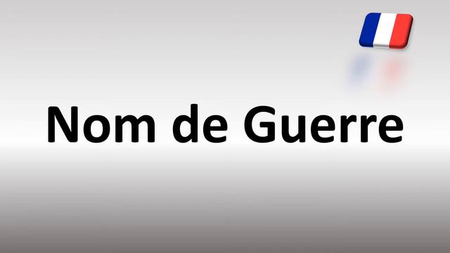 How to Pronounce Nom de Guerre смотреть онлайн