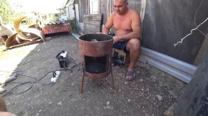 Печь для казана из газового баллона