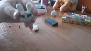 Как слепить милую зайку ? из пластилина