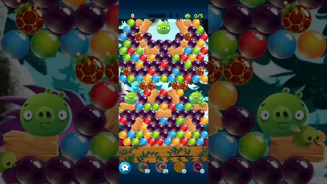 Angry Birds Pop - Zeta's Treasure Trail Levels 1 to 5 - no added boosters (Winnings of 15 gems) смотреть онлайн