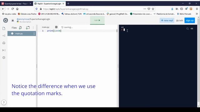 Prog Math - Python - Input/output