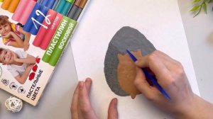 Ежик в технике Пластилинография / Мастер-класс пластилин для детей / Лепим животных