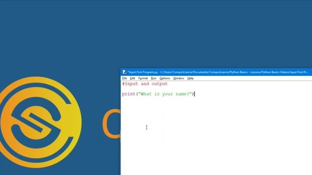 Python Basic Lesson 1 -  Strings Variables Input and Selection