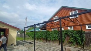 Навес с металочерепицей #10